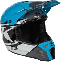 Klim F3 Disarray Motocross hjälm Svart Vit Blå M