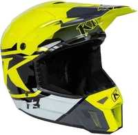 Klim F3 Disarray Motocross hjälm Svart Vit Gul 3XL