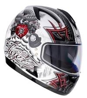 Lazer Breva Venom Integral hjälm Vit Röd 2XL