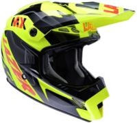 Lazer MX8 Geopop Gul svart röda korset hjälm Svart Gul 2XS