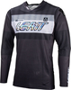 Leatt 5.5 Ultraweld 2024 Motocross tröja,  svart-grå-vit,  storlek S för män