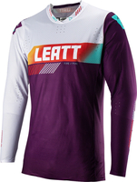 Leatt 5.5 Ultraweld Contrast Motocross tröja,  vit-mörklila,  storlek L