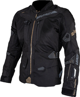 Leatt ADV FlowTour 7.5 vattentät motorcykel textil jacka,  svart-grå,  storlek XL för män
