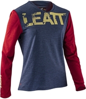 Leatt DBX 2.0 MTB LS Damer Cykel Jersey,  röd-blå,  storlek XS för kvinnor