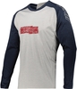 Leatt DBX 2.0 MTB LS Logo Cykel Jersey,  vit-blå,  storlek XL