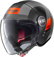 Nolan N21 Visor Spheroid Jet hjälm Svart Röd S