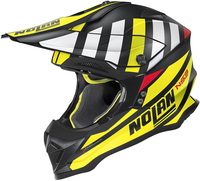 Nolan N53 Cliffjumper Motocross Hjälm,  svart-vit-gul,  storlek XL för män