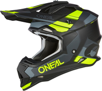 Oneal 2Series Spyde V23 Motocross hjälm,  svart-grå-gul,  storlek S för män