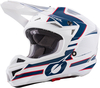 Oneal 5Series Polyacrylite Sleek Motocross hjälm,  vit-röd-blå,  storlek M