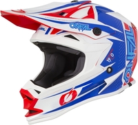 Oneal 7Series Strain Motocross hjälm,  röd-blå,  storlek XS