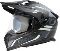 Oneal A-SRS Spike Motocross hjälm,  svart-grå-vit,  storlek XS för män