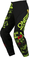 Oneal Element Attack Motocrossbyxor,  svart-gul,  storlek 30 för män