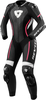 Revit Xena 3 One Piece damer motorcykel läder kostym,  svart-vit-rosa,  storlek 34 för kvinnor