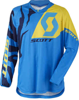 Scott 350 Race Barn Motocross Jersey Blå Gul XL