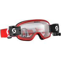 Scott Buzz MX Pro WFS Motocross glasögon klart Vit Röd