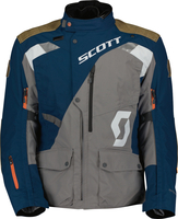 Scott Dualraid Dryo Motorcykel Textil Jacka,  grå-blå,  storlek 3XL för män