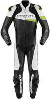 Spidi Race Warrior Pro Ett stycke motorcykel läder kostym perforerade Svart Grön 56