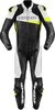 Spidi Race Warrior Pro Ett stycke motorcykel läder kostym perforerade Svart Vit Gul 58