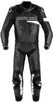 Spidi Race Warrior Touring Perforerad tvådelad motorcykel läder kos... Svart Vit 52