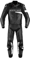 Spidi Race Warrior Touring Perforerad tvådelad motorcykel läder kos... Svart Vit 54