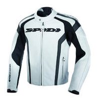 Spidi RR Motorcykel skinnjacka Svart Vit 54