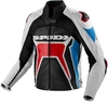 Spidi Sport Warrior Motorcykel skinnjacka Svart Vit 48