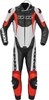 Spidi Sport Warrior Pr Perforerad ett stycke motorcykel läder kostym Svart Röd 54
