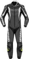 Spidi Sport Warrior Pr Perforerad ett stycke motorcykel läder kostym Svart Vit 54