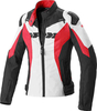 Spidi Sport Warrior Tex Women Motorcycle Textil jacka Svart Vit Röd 2XL