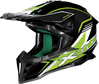 X-Lite X-502 Blackflip Motocross hjälm Svart Vit Grön L