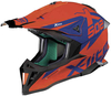 X-Lite X-502 Matris Motocross hjälm Blå Orange 2XL