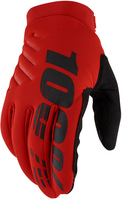 100 Percent Brisker,  gloves,  color: Red/Black,  size: M
