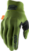 100 Percent Cognito,  gloves,  color: Green/Black,  size: L