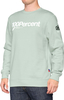 100 Percent Manifesto,  sweatshirt,  color: Light Green/White,  size: XL