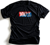 100 Percent Old School,  t-shirt,  color: Black/White/Blue/Red,  size: XXL