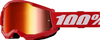 100 Percent Strata 2 Red,  goggles mirrored