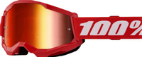 100 Percent Strata 2 Red,  goggles mirrored