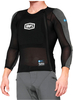 100 Percent Tarka,  protector shirt longsleeve,  color: Black/Grey,  size: L