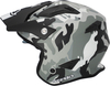 Acerbis Aria Camo,  open face helmet,  color: Matt Black/Grey/Light Grey,  size: XXL