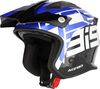 Acerbis Aria Graphic,  open face helmet,  color: Black/Blue/White,  size: M