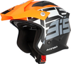 Acerbis Aria Graphic,  open face helmet,  color: Matt Black/Orange/White/Grey,  size: XXL