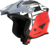 Acerbis Aria Graphic,  open face helmet,  color: Matt Red/Grey/Black/White,  size: L