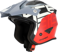 Acerbis Aria Graphic,  open face helmet,  color: Matt Red/Grey/Black/White,  size: XL