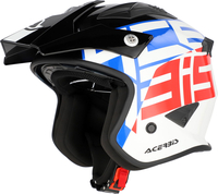 Acerbis Aria Graphic,  open face helmet,  color: White/Blue/Red,  size: L