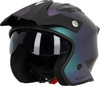 Acerbis Aria Metallic,  open face helmet,  color: Matt Purple/Green,  size: L