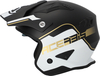 Acerbis Aria,  open face helmet,  color: Matt White/Black/Gold,  size: XS