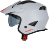 Acerbis Aria Solid,  open face helmet,  color: Matt Light Grey/Red,  size: XXL
