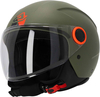 Acerbis Brezza,  open face helmet,  color: Matt-Green,  size: XL
