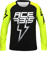 Acerbis J-Kid Blizzard,  jersey kids,  color: Black/Neon-Yellow/White,  size: S