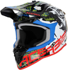 Acerbis Linear,  motocross helmet,  color: Black/Neon-Yellow/Red/Blue,  size: L